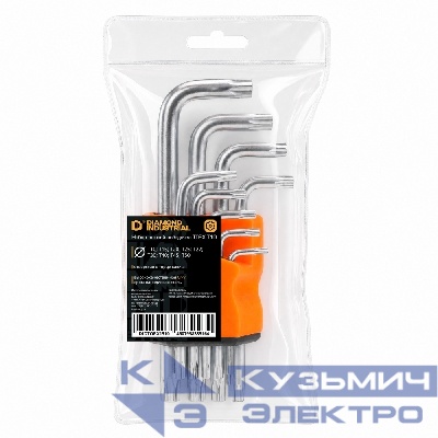 Diamond Industrial Набор ключей звёздочка TORX T10-T50 9 пр. CrV в держателе Diamond Industrial