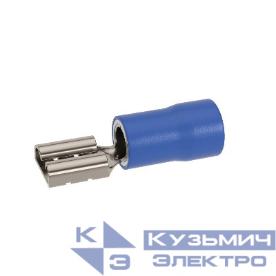 Наконечник-разъем плоский розетка 6.3х0.8 изолированный фланец для кабеля сечением до 2.5кв.мм DKC IFCS-2.5-6.3-8