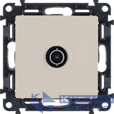 Розетка телевизионная TV 1-м Valena Life 0-2400МГц с топологией "звезда" с лицев. панелью механизм сл. кость Leg 753551