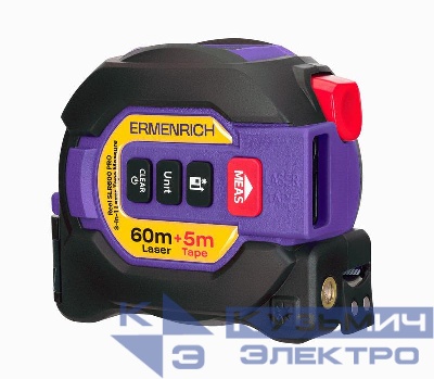 Рулетка с лазерным дальномером ("3 в 1") Reel SLR600 PRO Ermenrich 86175