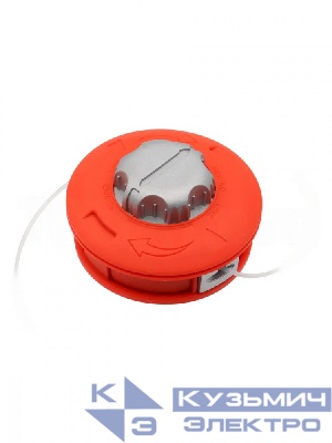 Diamond Industrial Катушка (головка) для триммеров М10х1,25 LH левая резьба, полуавтомат, мет.кнопка, оранжевая Diamond Industrial