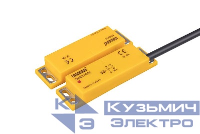 Датчик магнитный (2НЗ) провод 2м (расст. сраб. 5мм) индикация LED правый выход IP68 EMAS SMB21RC2-B15