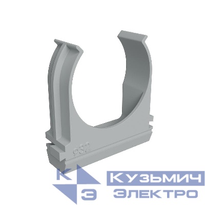 Крепеж-клипса для пластик. труб d32мм сер. (уп.50шт) КМ LO67227
