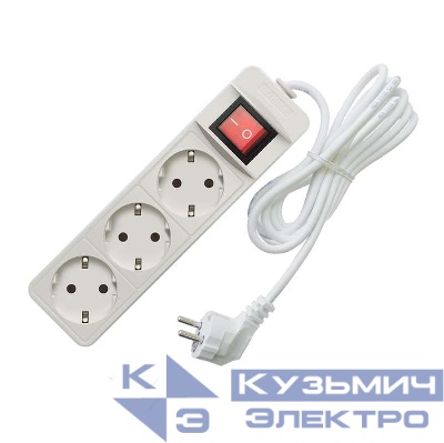 Удлинитель 3х5м с заземл. 16А IP20 3.5кВт ПВС с выкл. Союз 481S-8305