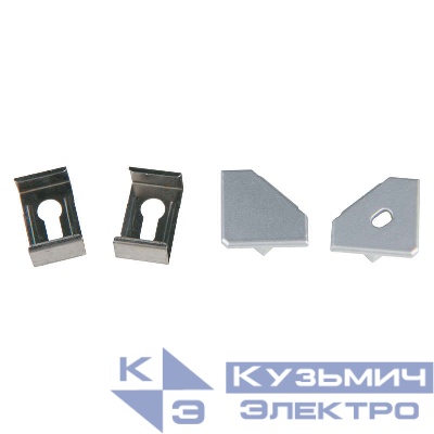 Набор аксессуаров UFE-N04 SILVER A POLYBAG для алюм. профиля крепеж. скобы 4шт сталь заглушки 4шт пластик серебр. Uniel UL-00000624