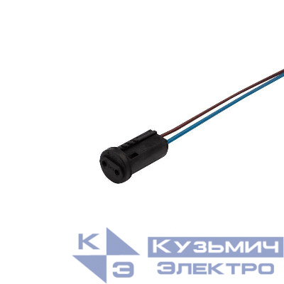 Цоколь "патрон" пластиковый G4 с проводом 15 см черн. Rexant 11-8895