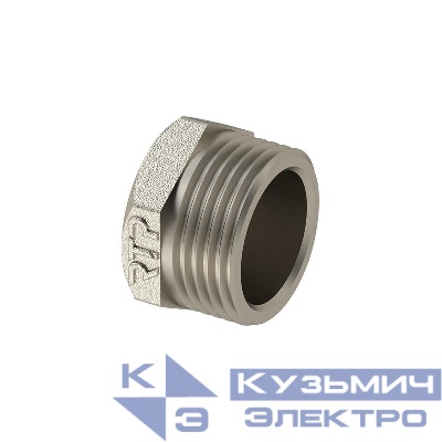 Заглушка латунь наружн. резьба 1 1/2дюйм еврослот никель RTP 40979