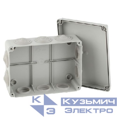 Коробка распаячная ОП КОРv 190х140х70мм на винтах 10 гермовводов IP55 Эра Б0047266