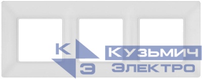 Рамка 3-м Elegance 14-5003-01М для розеток и выключателей матов. бел. Эра Б0065816