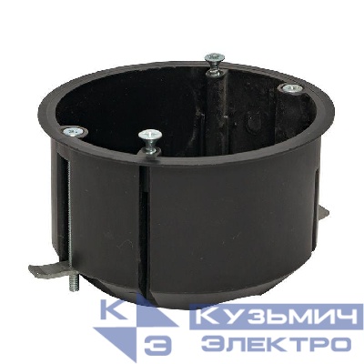 Коробка установочная КМП-020-009 для полых стен 80х45 полипропилен метал. лапки IP30 черн. EKF plc-kmp-020-009