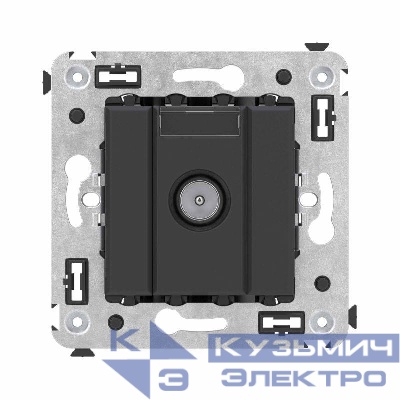 Розетка телевизионная оконечная TV СП Avanti "Черный матовый" DKC 4412523