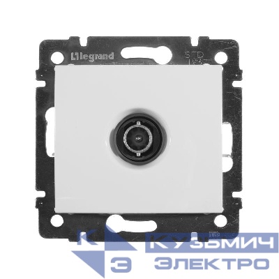 Розетка телевизионная проходная TV СП Valena 14дБ 2400МГц механизм бел. Leg 774431