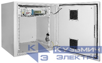 Шкаф уличный 19дюйм 9U 650х600мм IP55 метал. дверь; сер. ITK LO35-09U66-M55