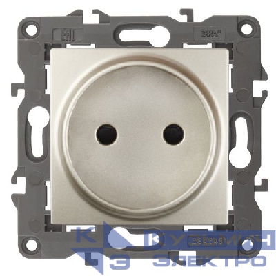 Розетка 1-м СП Эра Elegance 14-2105-04 16А IP20 16AX 250В 2P шампань Эра Б0034287
