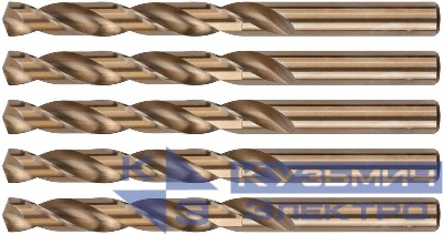 Набор сверл по металлу Profi 12х151мм с кобальтом 5проц. (уп.5шт) Cutop 48-120-5