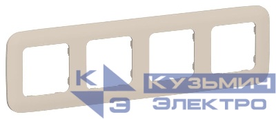 Рамка 4-м СП FLITE РУ-4-А-ФлЛ льняной IEK FI-M42-31-20-K88