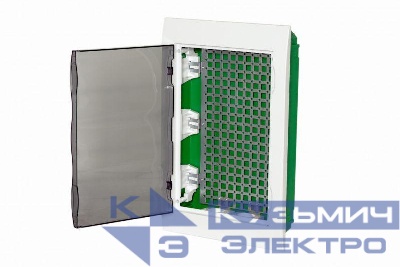 Корпус встраиваемый City9 Box IT 3 ряда 36мод. 2 розетки с прозр. дверцей SE EZ9E312S2FIT