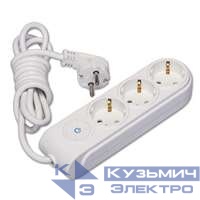 Удлинитель 3х2м с заземл. 16А IP20 с выкл. защ. шторки Makel N3310033
