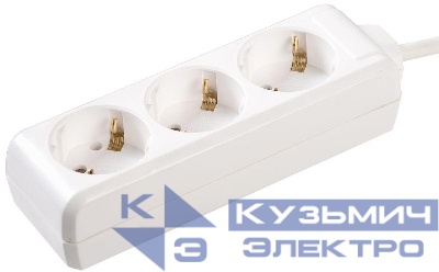 Удлинитель 3х1.5м с заземл. 16А IP20 У03 2P+PE 250В 3х1 IEK WYP10-16-03-01-Z-17