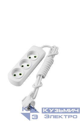 Удлинитель 3х2м без заземл. Letitia LEZARD 721-0302-303