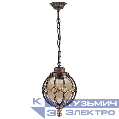 Светильник PL3805 60Вт E27 IP44 230В садово-парковый на цепочке 500мм черн. зол. FERON 11370