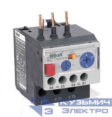 Реле тепловое РТ-03 11.0-15.0А для контакторов 09-18А DEKraft 23116DEK