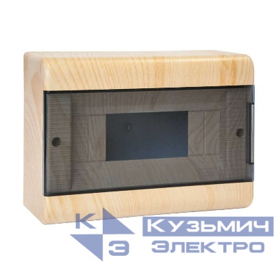 Щиток ОП Тусо 12мод. с прозр. двер. 280х190х93мм IP40 сосна на светл. основе Ruvinil 68012-27М