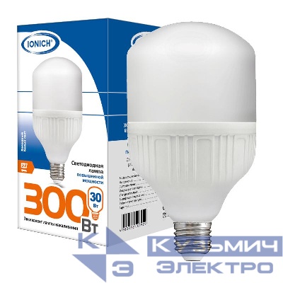 Лампа светодиодная ILED-SMD2835-Т100-30-2700-220-6.5-E27 30 Вт 6500К холод. бел. 2700лм E27 220В IONICH 1506