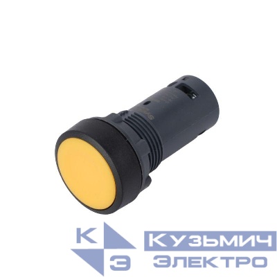 Кнопка моноблочная SB7 22мм с возвратом пластик 1НО IP65 черн. SE SB7NA51