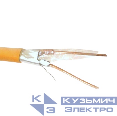 Кабель сигнальный ТЕХНОКАБЕЛЬ, экранированный, КПСЭнг(А)-FRLS, 1*2*0.75мм2 (0,98мм) 200м, оранж. АКЦИЯ
