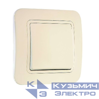 Переключатель проходной 1-кл. СП Lillium 10А IP20 крем./крем. Makel 70205