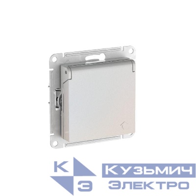 Розетка AtlasDesign 16А IP20 с заземл. защ. шторки с крышкой быстрозажим. клем. механизм жемчуж. SE ATN000446S