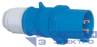 Вилка кабельная 16А 3п 2P+PE 6ч 230В IP44 Quick-Connect Bals 2126