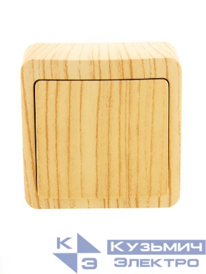 Выключатель 1-кл. 1п ОП Viola 10А IP20 беленый дуб LEZARD 751-5200-100