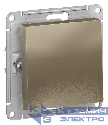 Выключатель 1-кл. AtlasDesign 2-п. 10А мех. шампань SE ATN000521