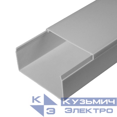 Кабель-канал 80х40 L2000 с двойн. замком RAL 7035 сер. Промрукав PR03.0079