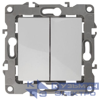 Переключатель 2-кл. СП Эра12 12-1106-01 10А IP20 250В 10AX механизм бел. Эра Б0014663