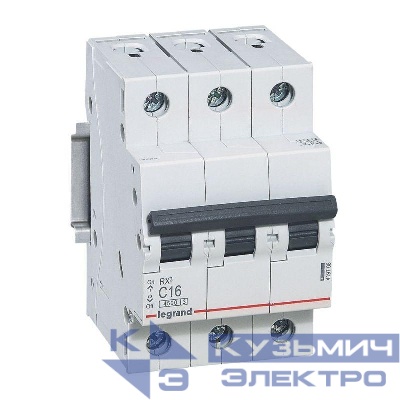 Выключатель автоматический модульный 3п C 16А 4.5кА RX3 ИЭК Leg 419708