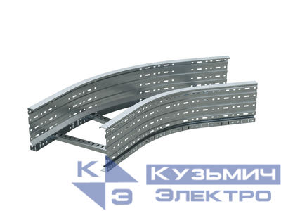 Угол для лестн. лотка горизонтальный 45град. 150х400 R-660 гор. цинк. DKC ULC654HDZ