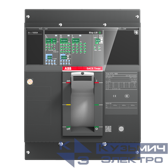 XT7S 1600 Ekip Dip LSI In=1600A 3p F F Выключатель автоматический 1SDA100833R1
