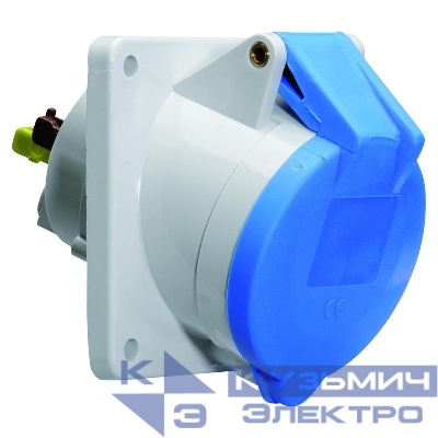 Розетка 16А 3п 2P+PE 6ч 230В IP44 наклонная фланец 85х85 Quick-Connect Bals 12749