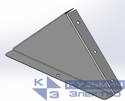 Заглушка для крышки двускатной осн.41 L1000 сталь 0.8мм цинк-ламель DKC UKH200HDZL