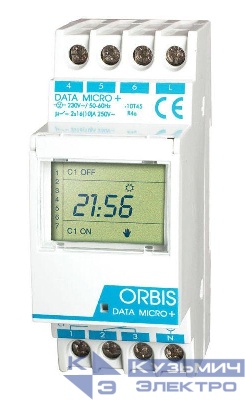 Реле времени цифровое DATA MICRO 2+2 канала ORBIS OB171912N