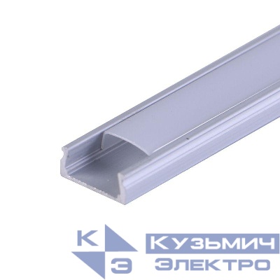 Комплект накладного алюм. профиля с рассеивателем 15х6мм 2м Rexant 146-400