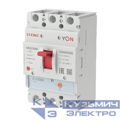 Выключатель автоматический MGS250 3P 160-200A 25kA YON MGS250M-3TAMF0200