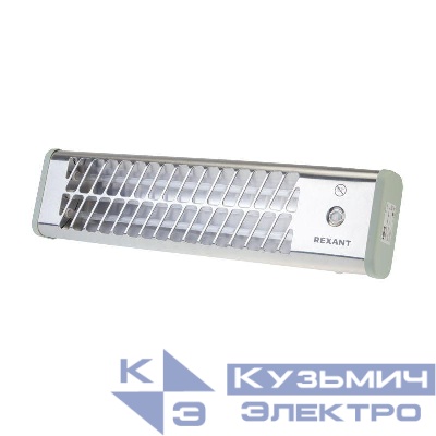 Обогреватель электрический инфракрасный панельный 1.5кВт с кварцевыми лампами в стальном корпусе с регулировкой мощности сер. Rexant 60-0059
