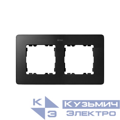 Рамка 2-м Simon82 Detail алюм./графит Simon 8200620-238