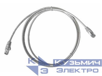Патч-корд UTP4 cat.5e, 2.0м, литой коннектор, серый, LSZH, NETKO Expert CKC