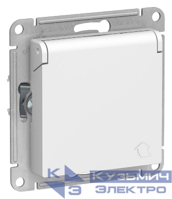 Розетка AtlasDesign 16А IP20 с заземл. защ. шторки с крышкой механизм лотос SE ATN001346