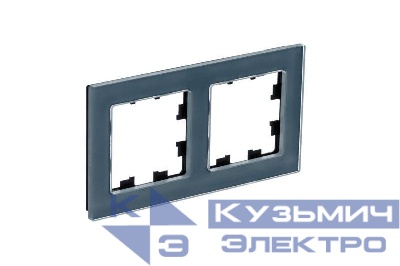Рамка 2-м AtlasDesign Nature натур. стекло грифель SE ATN360702